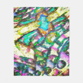 Lebendige Farben - Rustikal und grob wie Raub Fleecedecke (Vorderseite)