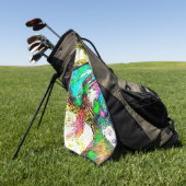 Lebendige Farben - Rustikal und grob wie Raub Golfhandtuch (Gras)