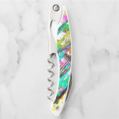 Lebendige Farben - Rustikal und grob wie Raub Kellnermesser (Vorderseite)