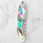 Lebendige Farben - Rustikal und grob wie Raub Kellnermesser (Rückseite)