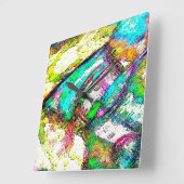 Lebendige Farben - Rustikal und grob wie Raub Quadratische Wanduhr (Winkel)