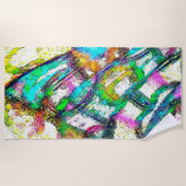 Lebendige Farben - Rustikal und grob wie Raub Strandtuch (Vorderseite)