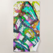 Lebendige Farben - Rustikal und grob wie Raub Strandtuch (Vorderseite)