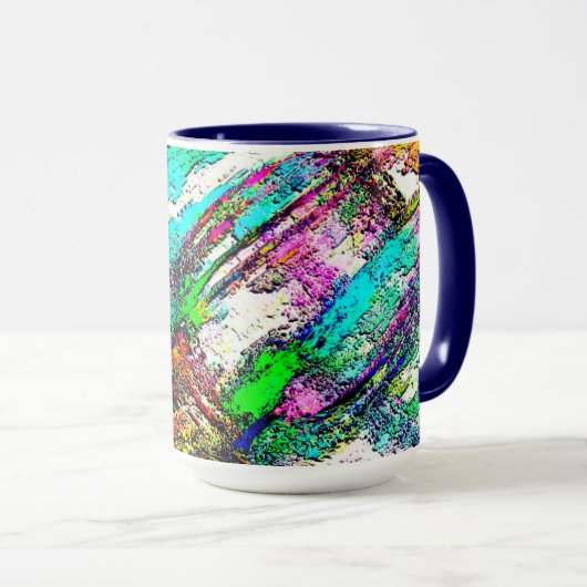 Lebendige Farben - Rustikal und grob wie Raub Tasse (VorderseiteRechts)