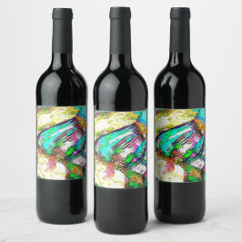 Lebendige Farben - Rustikal und grob wie Raub Weinetikett