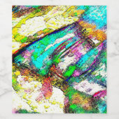 Lebendige Farben - Rustikal und grob wie Raub Weinetikett (Einzelnes Label)