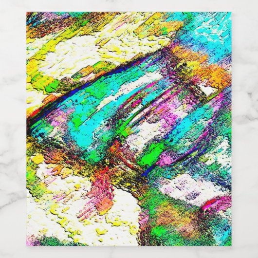 Lebendige Farben - Rustikal und grob wie Raub Weinetikett (Einzelnes Label)