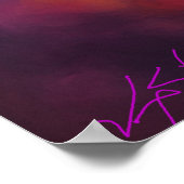 Lebendige farbenfrohe abstrakte Wolkenlandschaft Poster (Ecke)