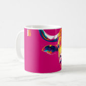 lebendige farbenfrohe Illustration eines Stiers od Kaffeetasse (Vorderseite Links)