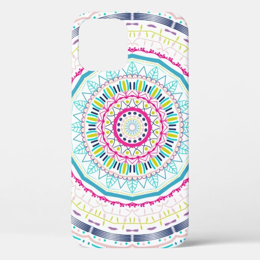 Lebendige farbenfrohe Mandala-Kunst Case-Mate iPhone Hülle (Rückseite)