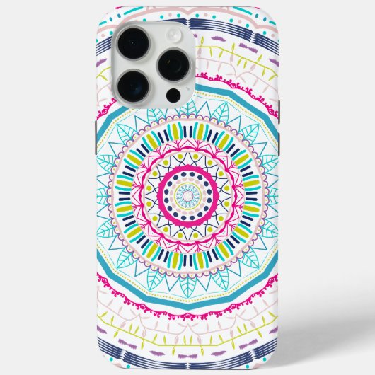 Lebendige farbenfrohe Mandala-Kunst Case-Mate iPhone Hülle (Rückseite)