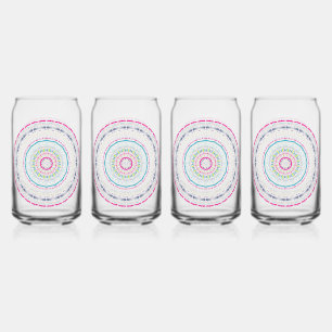 Lebendige farbenfrohe Mandala-Kunst Dosenglas