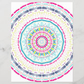 Lebendige farbenfrohe Mandala-Kunst Flyer (Hinten)