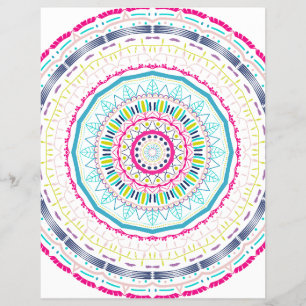 Lebendige farbenfrohe Mandala-Kunst Flyer