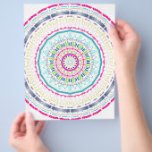 Lebendige farbenfrohe Mandala-Kunst Flyer (Hand)