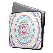 Lebendige farbenfrohe Mandala-Kunst Laptopschutzhülle (Vorderseite Links)