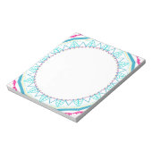 Lebendige farbenfrohe Mandala-Kunst Notizblock (Rotiert)