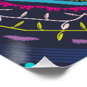 Lebendige farbenfrohe Mandala-Kunst Poster (Ecke)