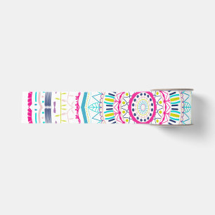 Lebendige farbenfrohe Mandala-Kunst Ripsband