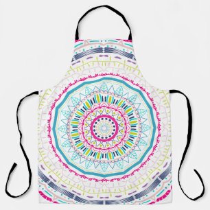 Lebendige farbenfrohe Mandala-Kunst Schürze