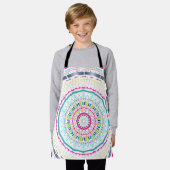 Lebendige farbenfrohe Mandala-Kunst Schürze (Getragen)