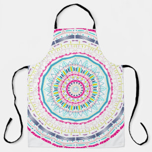 Lebendige farbenfrohe Mandala-Kunst Schürze