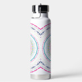 Lebendige farbenfrohe Mandala-Kunst Trinkflasche (rechts)