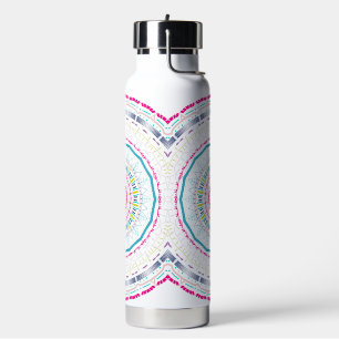 Lebendige farbenfrohe Mandala-Kunst Trinkflasche