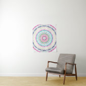 Lebendige farbenfrohe Mandala-Kunst Wandteppich (Beispiel)