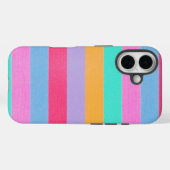 Lebendige farbenfrohe Retro-Streifen Case-Mate iPhone Hülle (Rückseite (Horizontal))