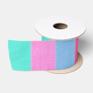 Lebendige farbenfrohe Retro-Streifen Satinband