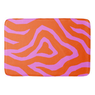 Lebendige farbenfrohe Zebrastreifen-Muster Badematte