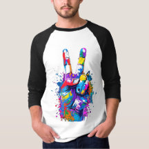 Lebendige farbenprächtige Friedenssignatur Digital