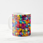 Lebendige Farbfliesen-Mosaik Kaffeetasse (Vorderseite Links)