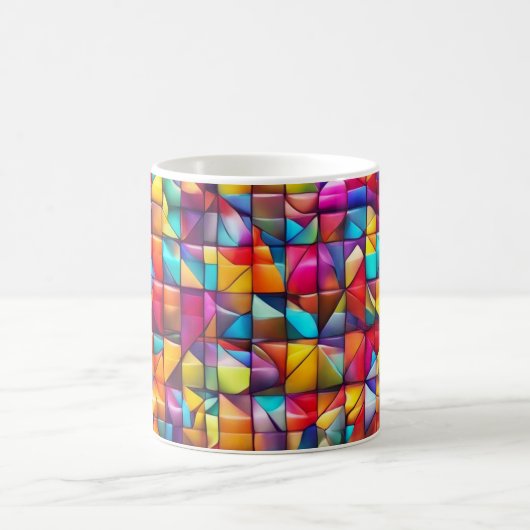 Lebendige Farbfliesen-Mosaik Kaffeetasse (Mittel)