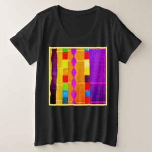 Lebendige Farbharmonie Große Größe T-Shirt