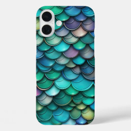 Lebendige farbige Fischskalen iPhone 16 Plus Hülle