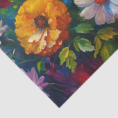 Lebendige Farbige Frühlingsblumen Decoupage Seidenpapier (Detail)