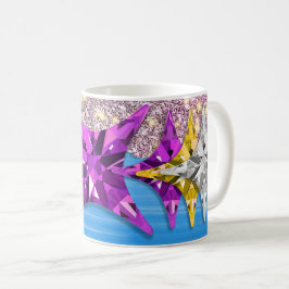 Lebendige Farbige Geometrische Sternmuster-Kaffeet Kaffeetasse