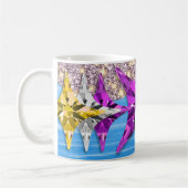 Lebendige Farbige Geometrische Sternmuster-Kaffeet Kaffeetasse (Links)
