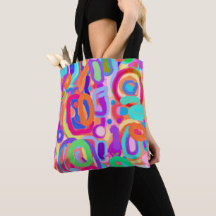 Lebendige Farbige Muster Tasche