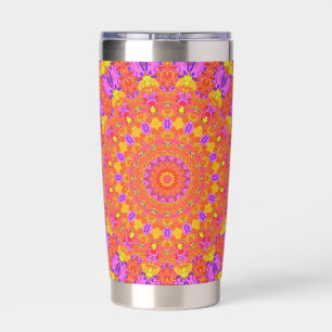 Lebendige Farbige Psychedelische Abstrakte Kaleido Thermobecher
