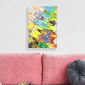 Lebendige Farbige Welle Leinwanddruck (Insitu (Wohnzimmer))