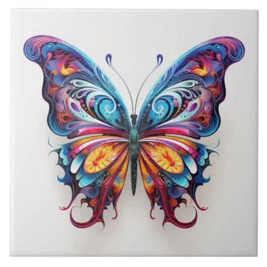 lebendige Farbschmetterling Fliese (Vorderseite)