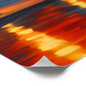 Lebendige Farbstadt Fauvismus Impressionist 3:2 Poster (Ecke)