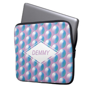 Lebendige Farbverlaufskreise Geometrisch Modern Bl Laptopschutzhülle