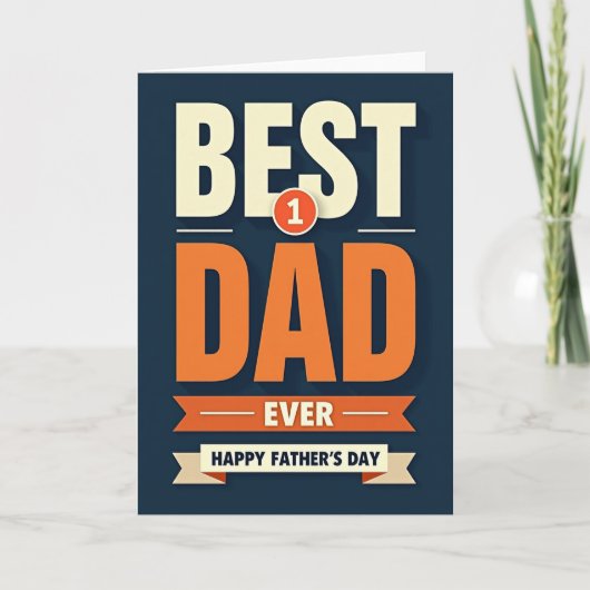 Lebendige Fathers Day Design Karte (Vorderseite)