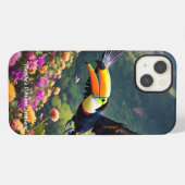 "Lebendige Federn" iPhone Hülle (Rückseite (Horizontal))
