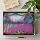 Lebendige Feline: Farbenfrohe Regenbogen-Leopard-D Seidenpapier (Geschenk)