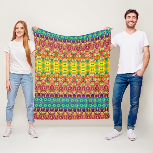 Lebendige Fleece-Decken: Trendige Deckenmuster auf Fleecedecke (Beispiel)